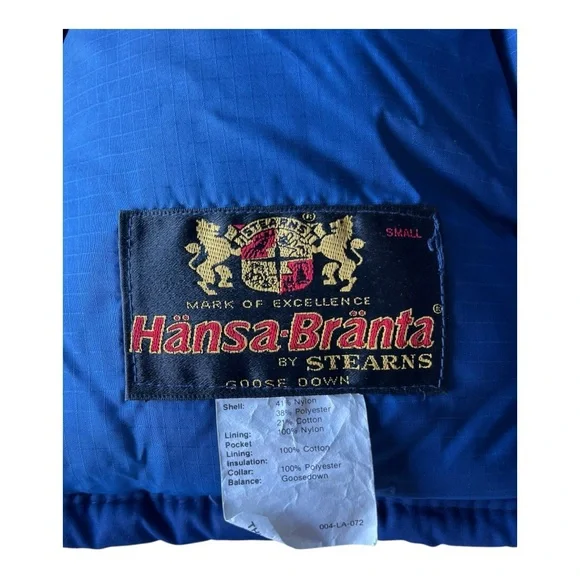 Vintage 80s Sterns Goose Down Puffer Vest, Small Retro - Picture 7 of 9